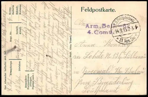 ALTE POSTKARTE LAON MIT CATHEDRALE PANORAMA FELDPOST 1915 Kathedrale Kirche Ansichtskarte postcard cpa AK