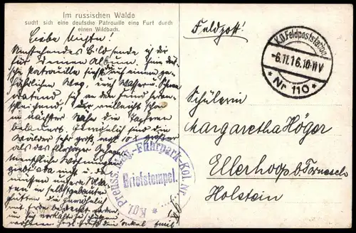 ALTE POSTKARTE IM RUSSISCHEN WALDE SOLDAT AM FLUSS TEICH EIS UNIFORM Russia russian river cpa Ansichtskarte postcard AK