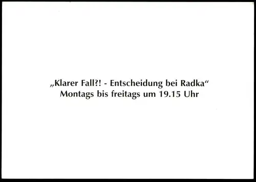 ÄLTERE AUTOGRAMMKARTE KLARER FALL RADKA KASPAR UNSIGNIERT EHEMALIGE VOX MODERATORIN cpa Ansichtskarte postcard AK