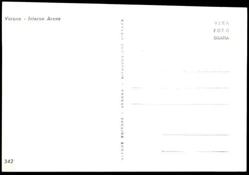 ÄLTERE POSTKARTE VERONA INTERNO ARENA cpa Ansichtskarte postcard AK