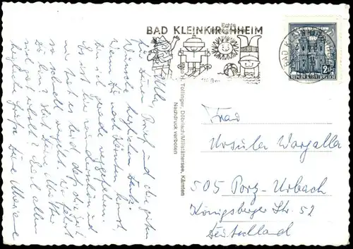 ÄLTERE POSTKARTE KURORT BAD KLEINKIRCHHEIM 1100 M KÄRNTEN TOTAL TANKSTELLE filling station-service Ford Opel Minigolf AK