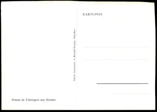 ÄLTERE POSTKARTE PEKAN DI TÜBINGEN AM NECKAR HOTEL LAMM OPEL VW MERCEDES Auto car cpa AK Ansichtskarten cpa