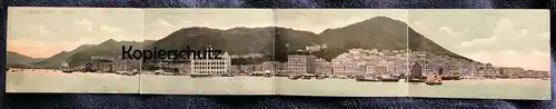 OLD POSTCARD HONGKONG NAVAL YARD H.K. CLUB TELEGRAPH Hong Kong China Chine 4 postcards volets Ansichtskarte postcard