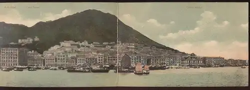 OLD POSTCARD HONGKONG NAVAL YARD H.K. CLUB TELEGRAPH Hong Kong China Chine 4 postcards volets Ansichtskarte postcard