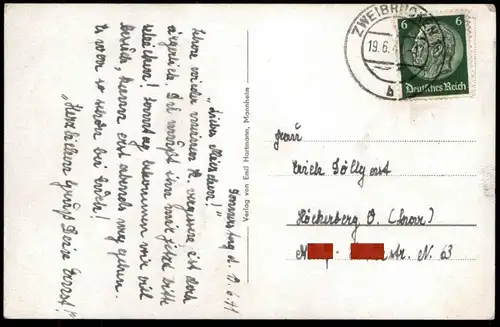 ALTE POSTKARTE ZWEIBRÜCKEN HAUPTSTRASSE Deux-Ponts Zweibruecken cpa postcard AK Ansichtskarte