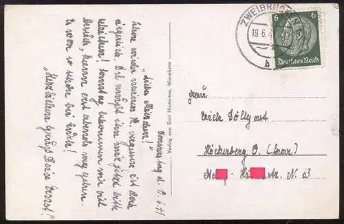 ALTE POSTKARTE ZWEIBRÜCKEN HAUPTSTRASSE Deux-Ponts Zweibruecken cpa postcard AK Ansichtskarte
