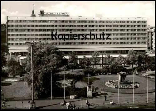 ÄLTERE POSTKARTE MESSESTADT LEIPZIG INTERHOTEL STADT LEIPZIG Hotel Werbung Gastronom Service Ansichtskarte cpa postcard