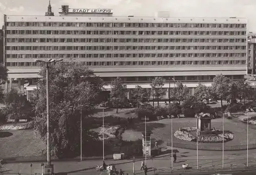 ÄLTERE POSTKARTE MESSESTADT LEIPZIG INTERHOTEL STADT LEIPZIG Hotel Werbung Gastronom Service Ansichtskarte cpa postcard