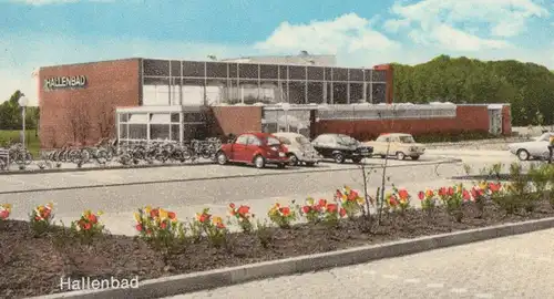 ÄLTERE POSTKARTE MÜNSTER ROXEL MÜHLE HALLENBAD HAUPTSCHULE Windmühle windmill moulin à vent Ansichtskarte cpa postcard