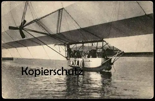 ALTE POSTKARTE GRAF ZEPPELIN IN DER GONDEL DES LUFTSCHIFFES LUFTSCHIFF BALLON Airship dirigeable postcard Ansichtskarte