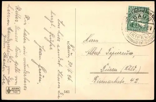 ALTE POSTKARTE LUFTKURORT DAUN EIFEL WANDERER DAMPFLOK montage photo locomotive à vapeur railway steam engine cpa AK
