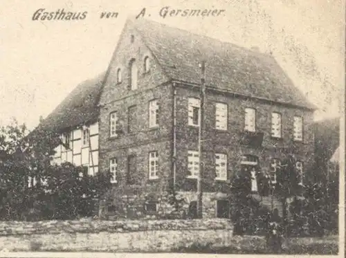 ALTE POSTKARTE GRUSS AUS OESTEREIDEN MÜHLE GASTHAUS A. GERSMEIER RÜTHEN MÖHNE Windmühle windmill molen Ansichtskarte cpa