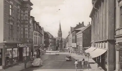 ÄLTERE POSTKARTE WITTEN ANNEN BEBELSTRASSE LOTTO TOTO J. NEUHAUS VW KÄFER CABRIO cpa postcard AK Ansichtskarte