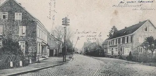 ALTE POSTKARTE HÜCKESWAGEN PETERSTRASSE TELEGRAFENMAST TELEFONMAST cpa postcard AK Ansichtskarte