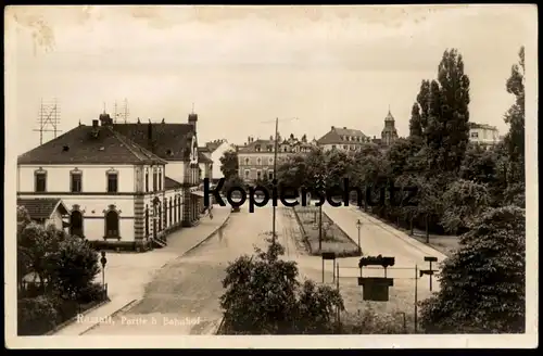 ALTE POSTKARTE RASTATT PARTIE B. BAHNHOF gare station cpa postcard AK Ansichtskarte