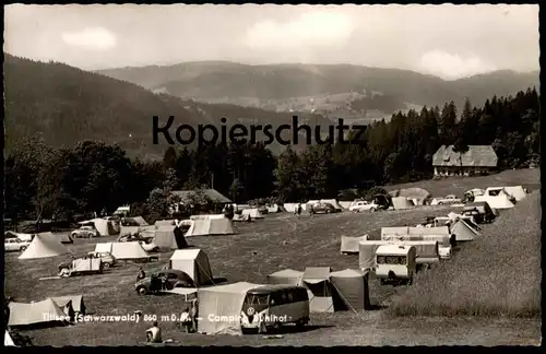 ÄLTERE POSTKARTE TITISEE CAMPING BÜHLHOF VW Bus T1 Volkswagen Käfer Zelt Wohnwagen cpa postcard AK Ansichtskarte