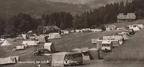 ÄLTERE POSTKARTE TITISEE CAMPING BÜHLHOF VW Bus T1 Volkswagen Käfer Zelt Wohnwagen cpa postcard AK Ansichtskarte