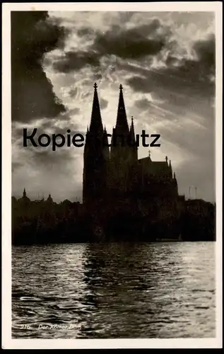 ALTE POSTKARTE KÖLN RHEINGOLD SERIE NR. 216 DER KÖLNER DOM Cöln Kirche Wolken Schatten cpa postcard AK Ansichtskarte