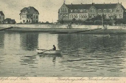 ALTE POSTKARTE NORDSEEBAD WYK AUF FÖHR HAMBURGISCHE KINDERHEILSTÄTTE Sanatorium cpa postcard AK Ansichtskarte