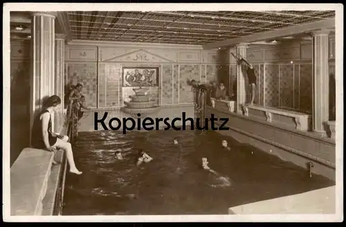 ALTE POSTKARTE TURBINEN-SCHNELLDAMPFER CAP ARCONA SCHWIMMBAD HAMBURG-SÜDAMERIKANISCHE DAMPFSCHIFFFAHRTS-GESELLSCHAFT AK