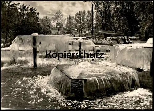 ÄLTERE POSTKARTE BUNDESGARTENSCHAU STUTTGART APRIL - OKTOBER 1961 GARTENSCHAU KASKADEN Ansichtskarte postcard AK cpa