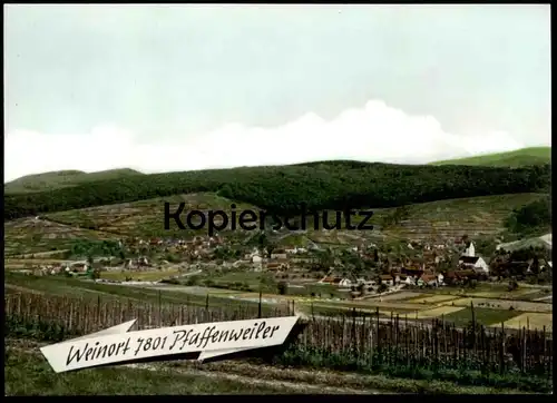 ÄLTERE POSTKARTE WEINORT 7801 PFAFFENWEILER PANORAMA GESAMTANSICHT AK Ansichtskarte cpa postcard