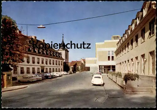 ÄLTERE POSTKARTE BAD NEUSTADT AN DER SAALE KUR- SCHLOSSHOTEL BADHOTEL KURSANATORIUM BAD NEUSTADT Opel VW Auto car cpa AK
