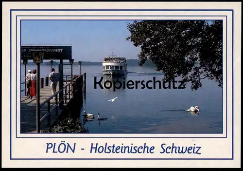 ÄLTERE POSTKARTE PLÖN HOLSTEINISCHE SCHWEIZ LUFTKURORT UND HEILBAD ANLEGESTELLE Schiff ship cpa Ansichtskarte postcard