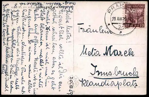 ALTE KÜNSTLER POSTKARTE PRAG KOSTEL SV KAJETANA Praha Klaster cpa AK Ansichtskarte postcard