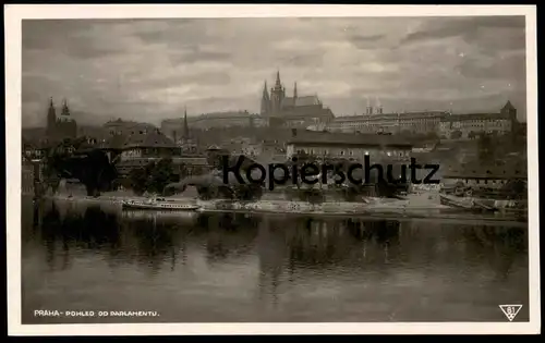ALTE POSTKARTE PRAHA POHLED OD PARLAMENTU Parlament houses of parliament ship Schiff cpa AK Ansichtskarte postcard