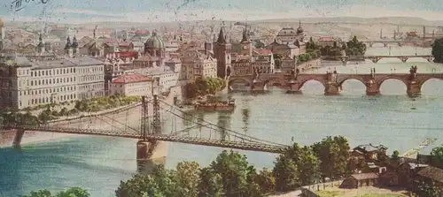 ALTE POSTKARTE GRUSS AUS PRAG ! ANSICHT VON DEN RUDOLFS-ANLAGEN AUS Praha cpa AK Ansichtskarte postcard