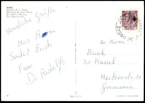 ÄLTERE POSTKARTE PAPA IOANNES PP. XXIII PAPST PETERSDOM Pope Roma Rom Johannes Ansichtskarte cpa AK postcard