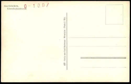 ALTE POSTKARTE SAARBRÜCKEN EISENBAHNSTRASSE PIANOS BAR postcard cpa AK Ansichtskarte