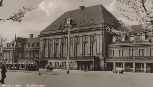 ALTE POSTKARTE HAMM I. WESTF. HAUPTBAHNHOF 1939 GOLIATH LKW F200/400 TEMPO ? Bahnhof station gare Ansichtskarte postcard