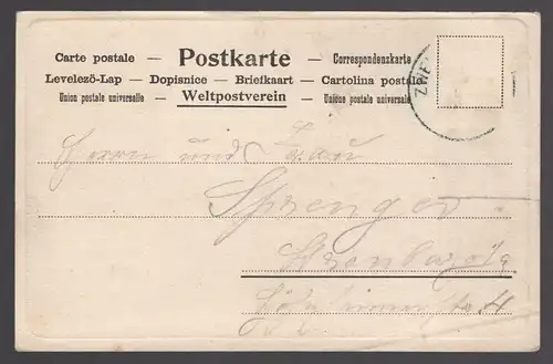 ALTE PASSEPARTOUT POSTKARTE GRUSS AUS ZWEIBRÜCKEN HERZOGSPLATZ DEUX-PONTS cpa AK Ansichtskarte postcard