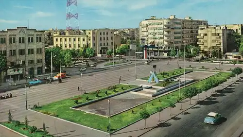 ÄLTERE POSTKARTE ALEP PLACE DE LA POSTE ALEPPO SQUARE OF THE POST Syrie Syria Syrien cpa AK Ansichtskarte postcard