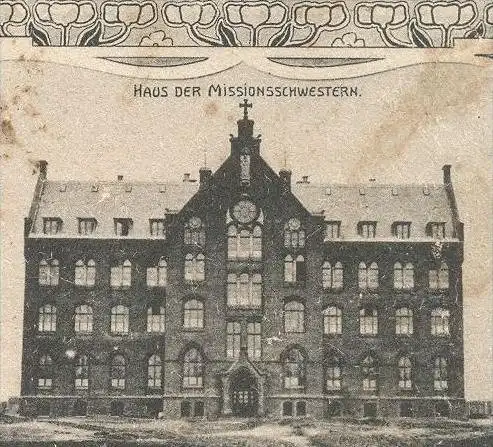ALTE POSTKARTE GRUSS AUS HILTRUP BEI MÜNSTER HERZ-JESU-MISSIONSHAUS HAUS DER MISSIONSSCHWESTERN Ansichtskarte postcard