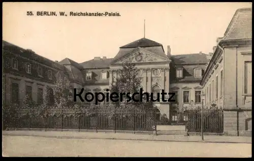 ALTE POSTKARTE BERLIN W. REICHSKANZLER-PALAIS WILHELMSTRASSE BESCHREIBUNG MINISTERIEN Ansichtskarte postcard cpa AK