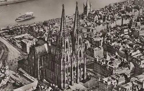 ALTE POSTKARTE KÖLN VON NW NORDWESTEN KÖLNER DOM RHEINGOLD SERIE Beschreibung Kriegsschäden postcard cpa Ansichtskarte