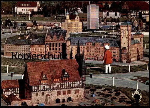 ÄLTERE POSTKARTE MINIDOMM DOMMEL'S MINIATURSTADT IN BREITSCHEID BEI DÜSSELDORF RATINGEN MINIATUR postcard cpa AK