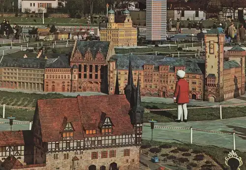 ÄLTERE POSTKARTE MINIDOMM DOMMEL'S MINIATURSTADT IN BREITSCHEID BEI DÜSSELDORF RATINGEN MINIATUR postcard cpa AK