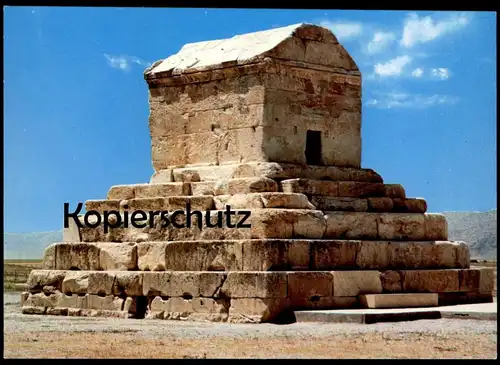 ÄLTERE POSTKARTE PASARGAD PASARGADAE TOMB OF SYROS CYRUS THE GREAT IRAN Persia Ansichtskarte postcard cpa AK