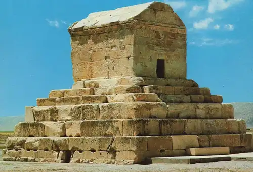 ÄLTERE POSTKARTE PASARGAD PASARGADAE TOMB OF SYROS CYRUS THE GREAT IRAN Persia Ansichtskarte postcard cpa AK