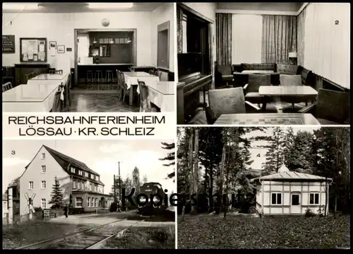 ÄLTERE POSTKARTE REICHSBAHNFERIENHEIM LÖSSAU KREIS SCHLEIZ DR 110 088-2 Lokomotive postcard Ansichtskarte cpa AK