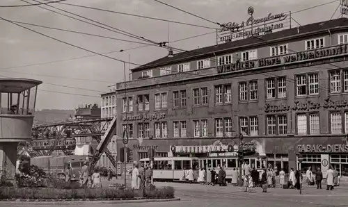 ÄLTERE POSTKARTE WUPPERTAL-ELBERFELD KÖBO-HAUS LUNIKA WÄSCHT WUNDERBAR BMW WICKÜHLER BIER TABAK DIENST LKW camion truck