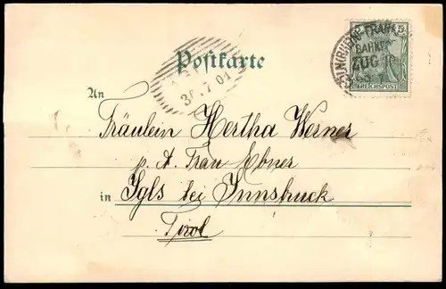 ALTE JUGENDSTIL POSTKARTE BOPPARD AM RHEIN PANORAMA 1901 GESAMTANSICHT TOTALANSICHT AK postcard Ansichtskarte cpa