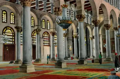 ÄLTERE POSTKARTE DAMASCUS OMAYAD MOSQ Mosque Mosquée Damas Moschee Syrien Syria Syrie postcard cpa AK Ansichtskarte
