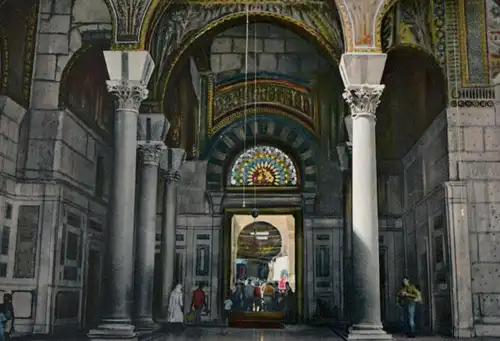 ÄLTERE POSTKARTE DAMASCUS ENTRANCE MOSQUE OF OMAYADES ENTRÉE Damas Moschee Syrien Syria Syrie postcard cpa Ansichtskarte