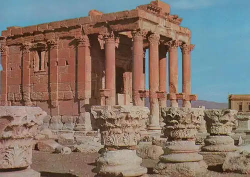 ÄLTERE POSTKARTE PALMYRE PALMYRA TEMPLE DE BAAL-SHAMIN CELLA Tempel Syrien Syria Syrie postcard Ansichtskarte