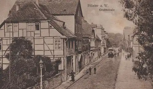 ALTE POSTKARTE HÖXTER AN DER WESER GRUBESTRASSE postcard cpa AK Ansichtskarte